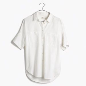 Madewell White Cotton Courier Shirt